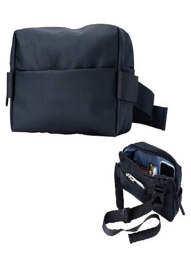 KARTUNBOX Travel Toiletry Bag with Detachable Pouch, Black, Travel Handy Hiking Waist Bag for Men and Women, Anti Theft Fashion Waist Packs with Adjustable Long Strap Messanger - Image 1